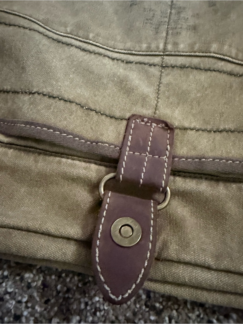American Eagle Outfitters Vintage Canvas Messenger Bag with Brown Trim - Picture 6 of 8